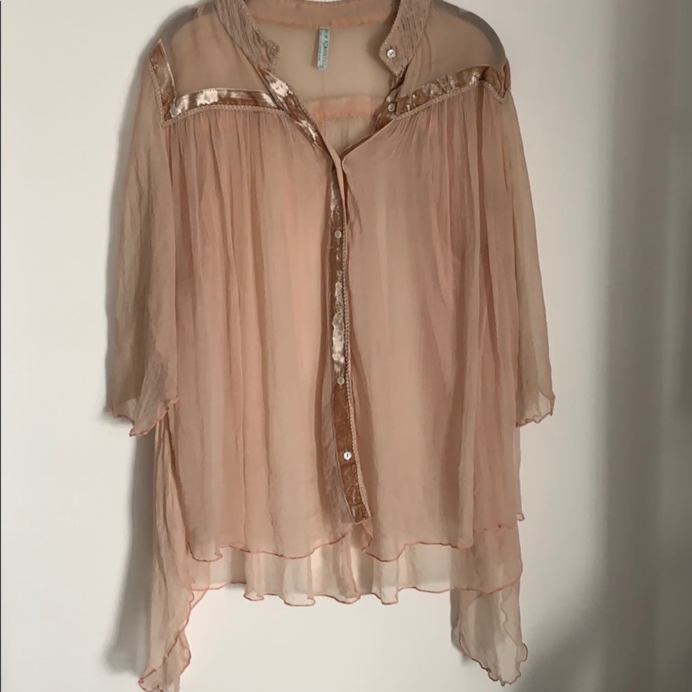 Free People New Romantics Sheer Top S